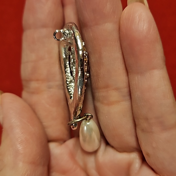 8 piece rhinestone faux pearl jeweled brooches barrette needing backs Repair lot - Picture 12 of 12